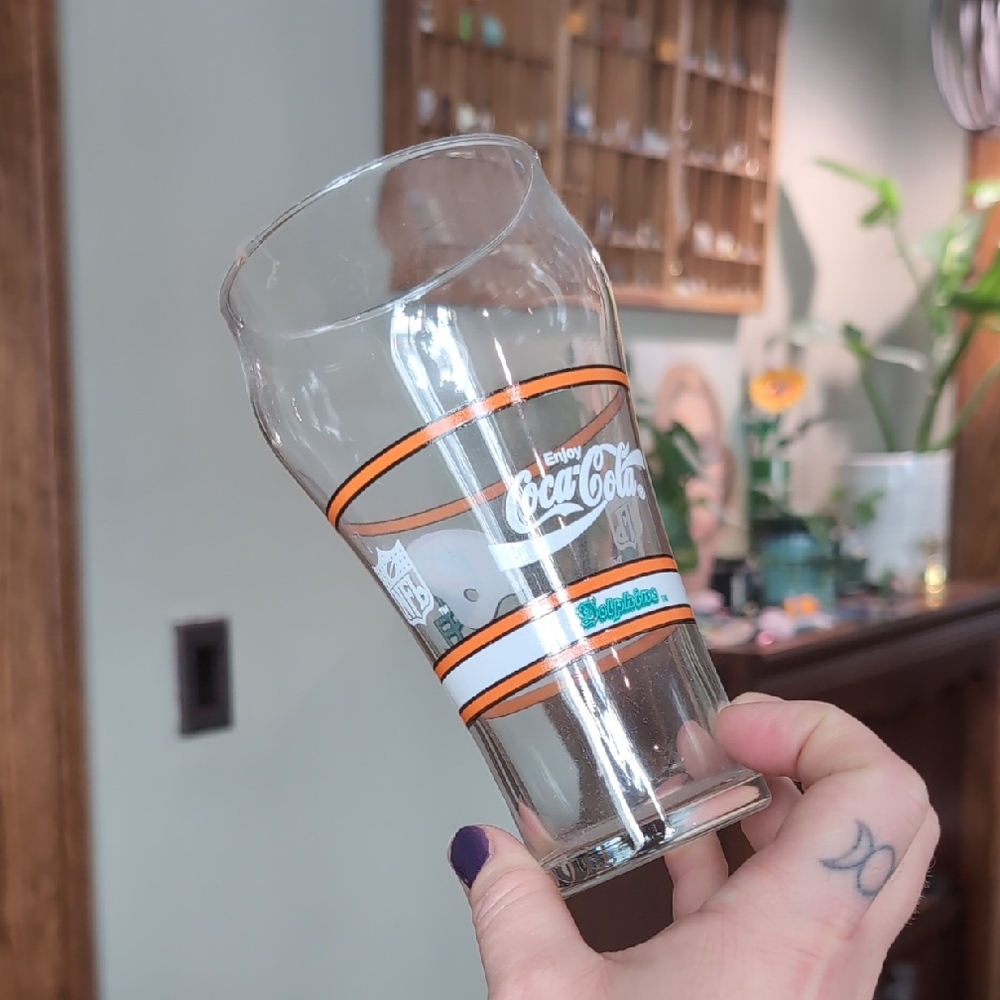 Miami Dolphins NFL Coca-Cola Glass